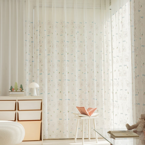 Transparente Kaninchenmuster für das Kinderzimmer