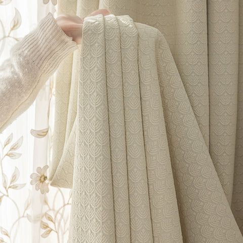 Chenille-Vorhang, Blätter mit Jacquard-Prägung