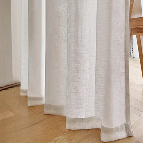 Eleganter, transparenter Leinenvorhang