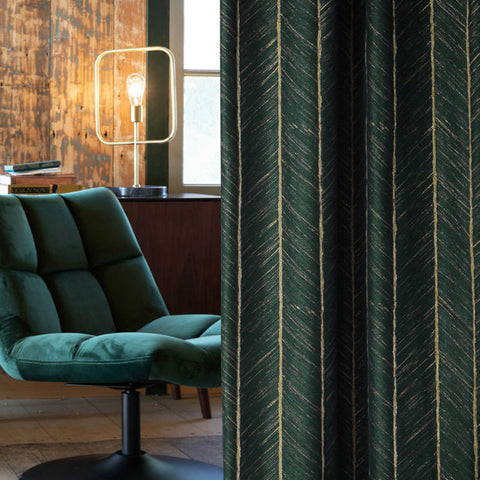 Goldener grüner Vorhang