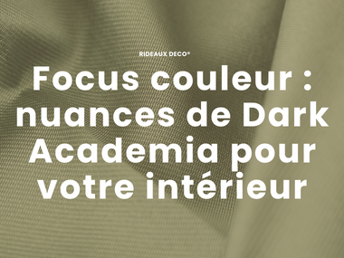 Focus couleur : nuances de Dark Academia pour votre intérieur