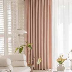 Eleganter puderrosa Vorhang