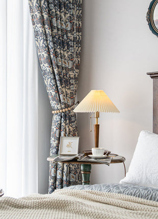 Rideau Bleu Marine Vintage