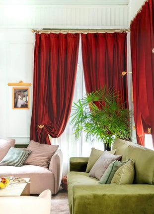 Eleganter Deko-Vorhang in Rot