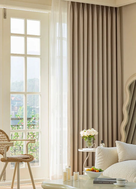 Rideau Beige Chambre Moderne