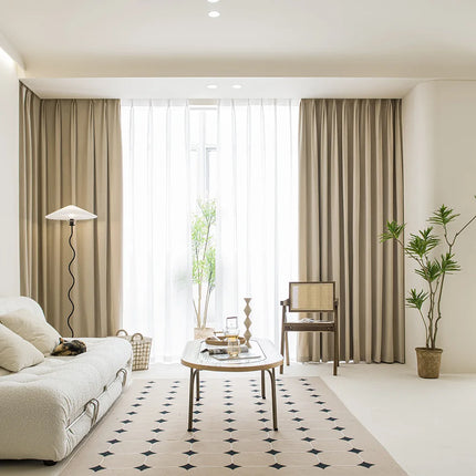 Rideau Elegant Velours Beige