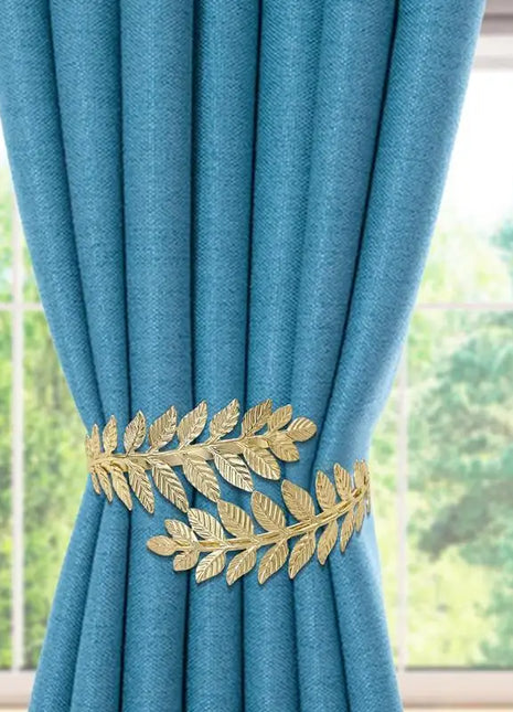 Raffhalter für Gardinen mit Lorbeerblatt