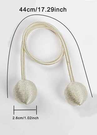 Magnetischer Vorhang-Raffhalter mit Kugeln (2 Stück)