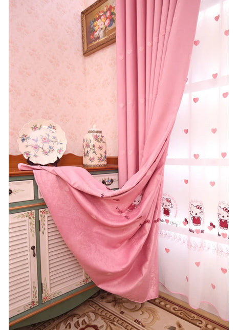 Rosa Babyzimmer-Vorhang