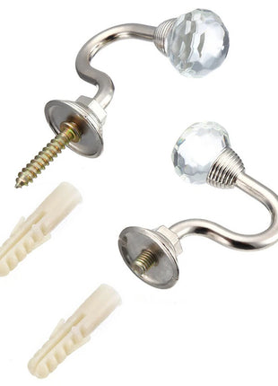 Wandhaken mit Kristall – 2er-Set