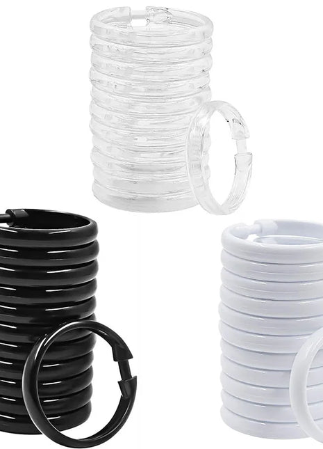 Kunststoffringe für Duschvorhänge – 12er-Set