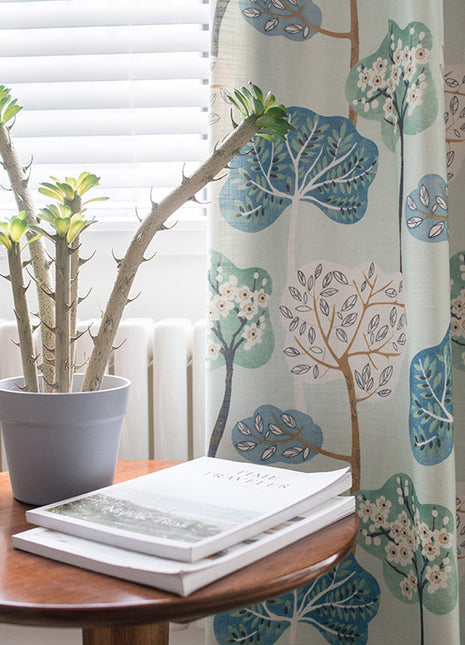 Rideau Pastel Motifs Nature