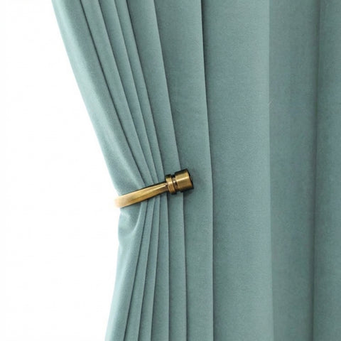 Rideau Occultant Velours Vert Céladon Chambre