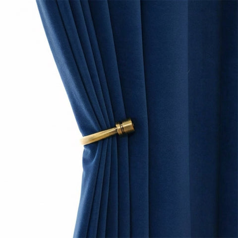 Rideau Occultant Velours Bleu Roi Salon