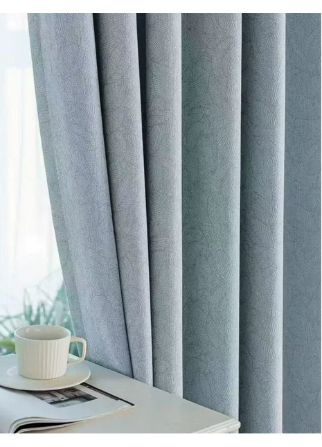 Eleganter moderner blauer Vorhang
