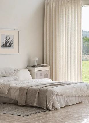 Isolierender beiger Chenille-Jacquard-Vorhang