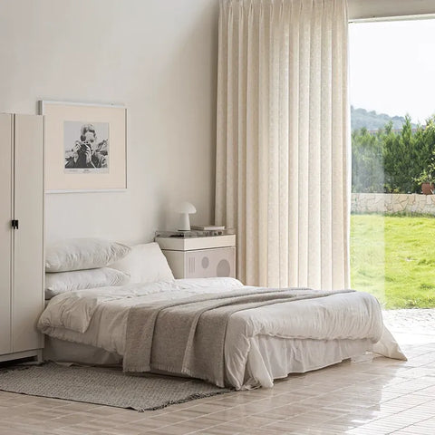 Isolierender beiger Chenille-Jacquard-Vorhang