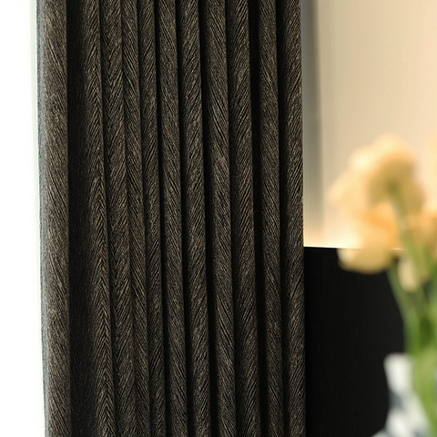 Rideau Occultant Velours Gris Charbon Salon