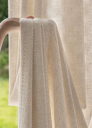 Isolierender beiger Chenille-Jacquard-Vorhang