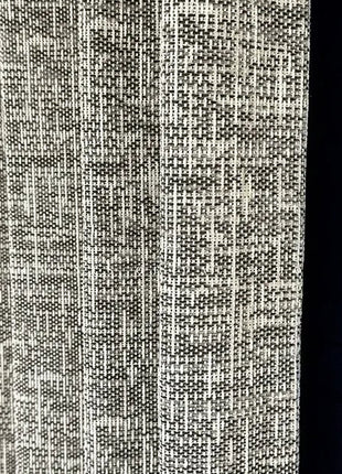 Moderner Verdunkelungsvorhang aus beigem Chenille mit Tweed-Effekt