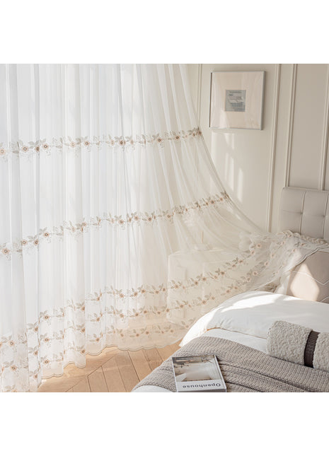 Transparentes Blattmuster-Fenster-Wohnzimmer