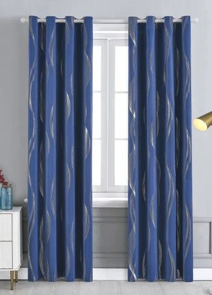 Trendiger marineblauer Vorhang