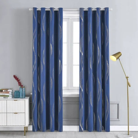 Trendiger marineblauer Vorhang