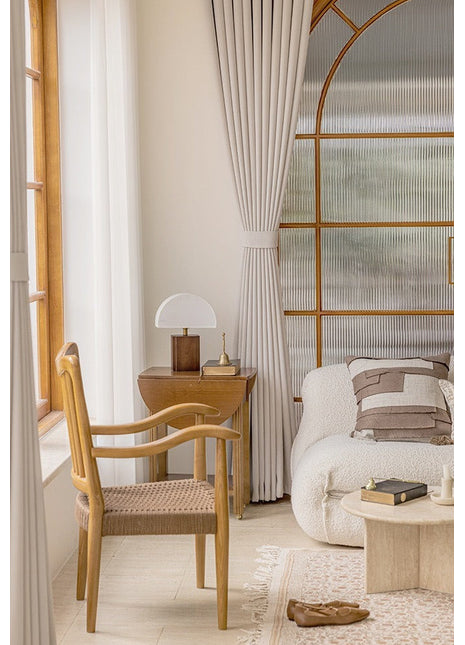 Moderner Vorhang aus Leinen in Beige