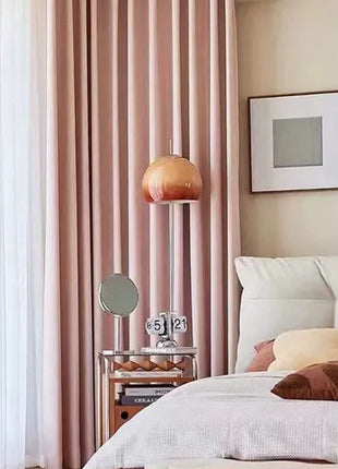 Rosafarbener Chenille-Jacquard-Vorhang für das Wohnzimmer