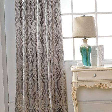 Double Rideaux Motif Feuilles