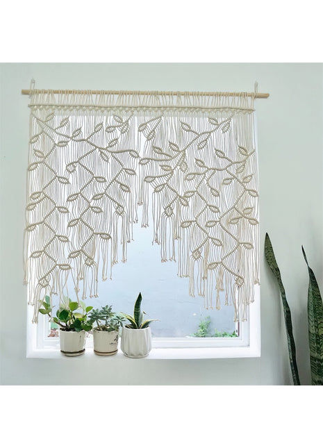Kleiner Makramee-Vorhang (B100cm x H100cm)