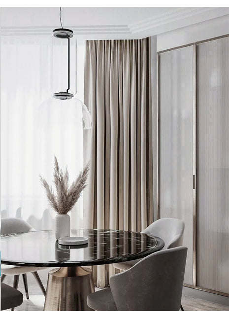 Beige Vorhänge fürs Wohnzimmer