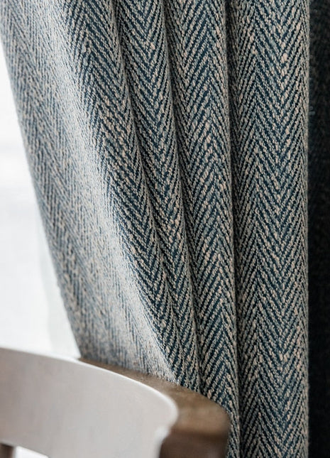 Rideau Gris et Bleu Canard