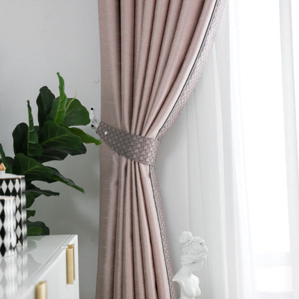 Rideau Rose Brillant Moderne