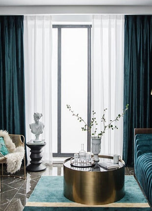 Rideau Satin Bleu