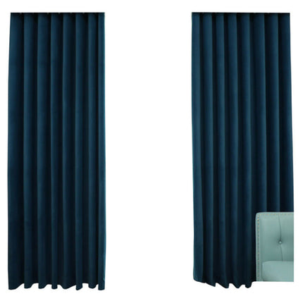Rideau Velours Bleu Canard