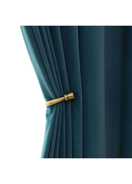 Vorhang aus entenblauem Samt