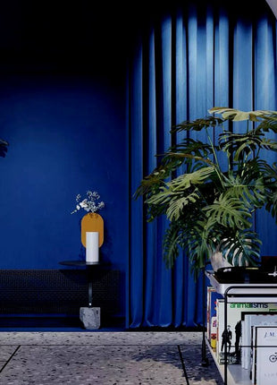 Rideau Velours Bleu