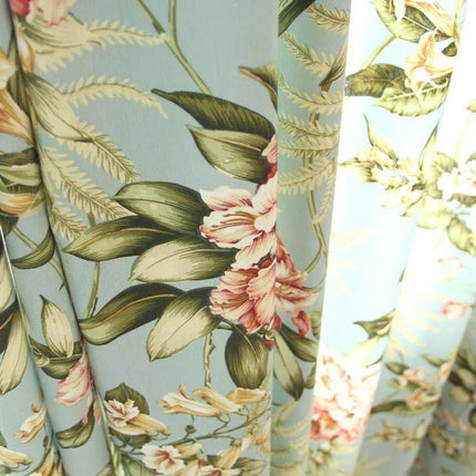 Rideau Vert Vintage Fleuri