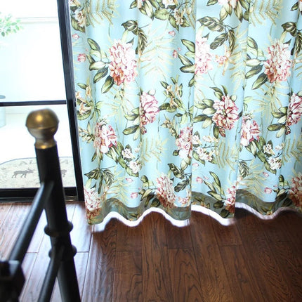 Rideau Vert Vintage Fleuri
