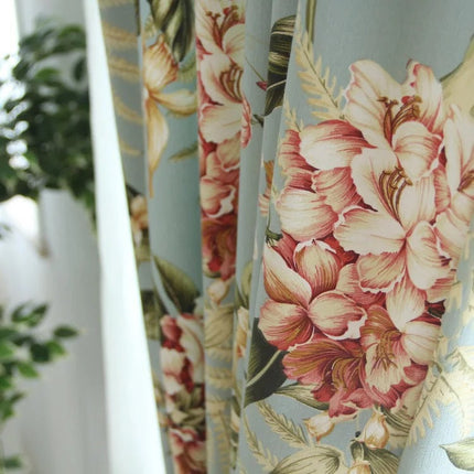 Rideau Vert Vintage Fleuri