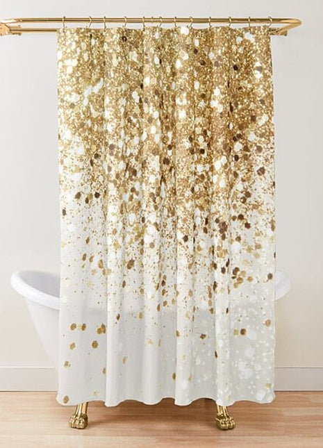 Goldener Duschvorhang (B 180 cm x H 200 cm)