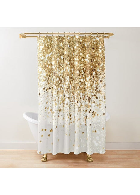 Goldener Duschvorhang (B 180 cm x H 200 cm)