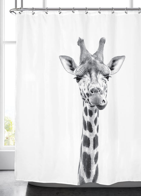 Duschvorhang mit Giraffenmotiv (B 180 cm x H 200 cm)