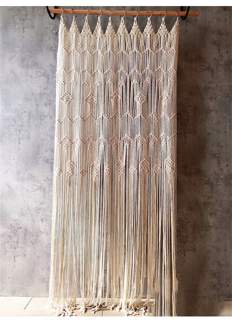 Makramee-Vorhang (85 cm x 200 cm)