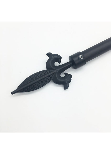 Schwarze Gardinenstange (65-190 cm)