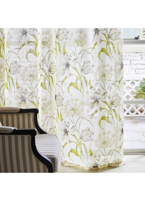 Transparenter Vorhang mit Blumenmuster