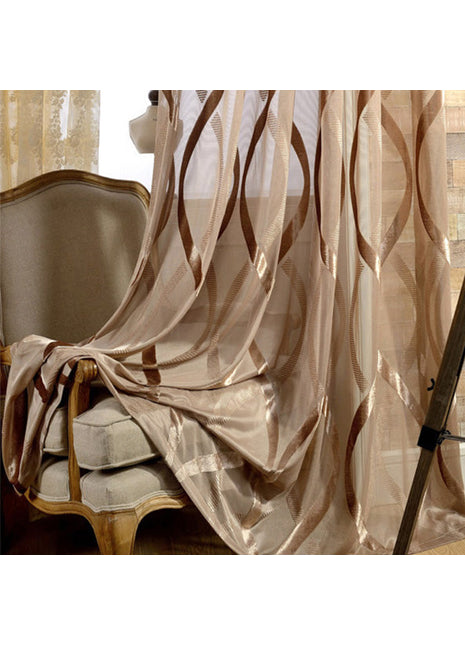 Brauner Voile-Vorhang