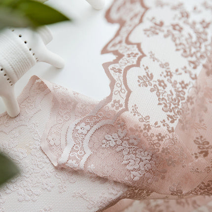 Voilage Rose Brodé